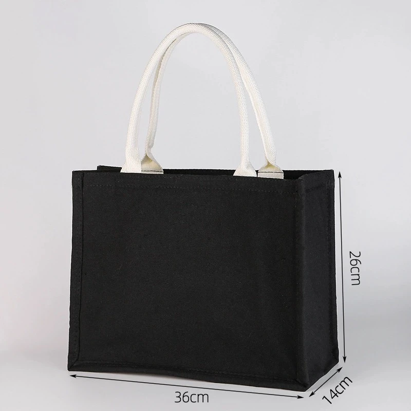 Black Jute Tote Bag
